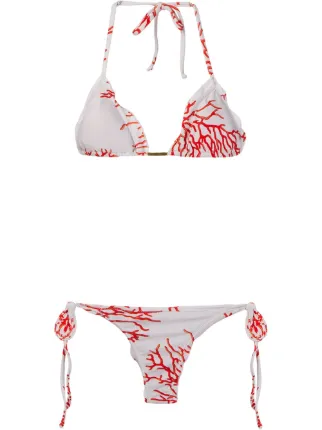 Brigitte Printed Bikini Set Farfetch