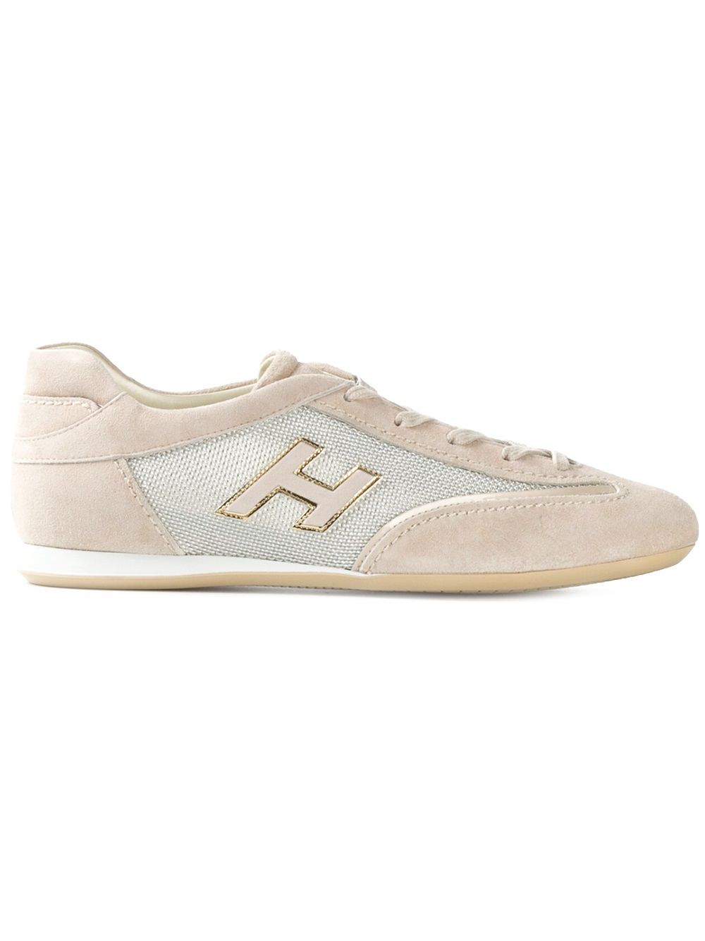 h logo panelled sneakers