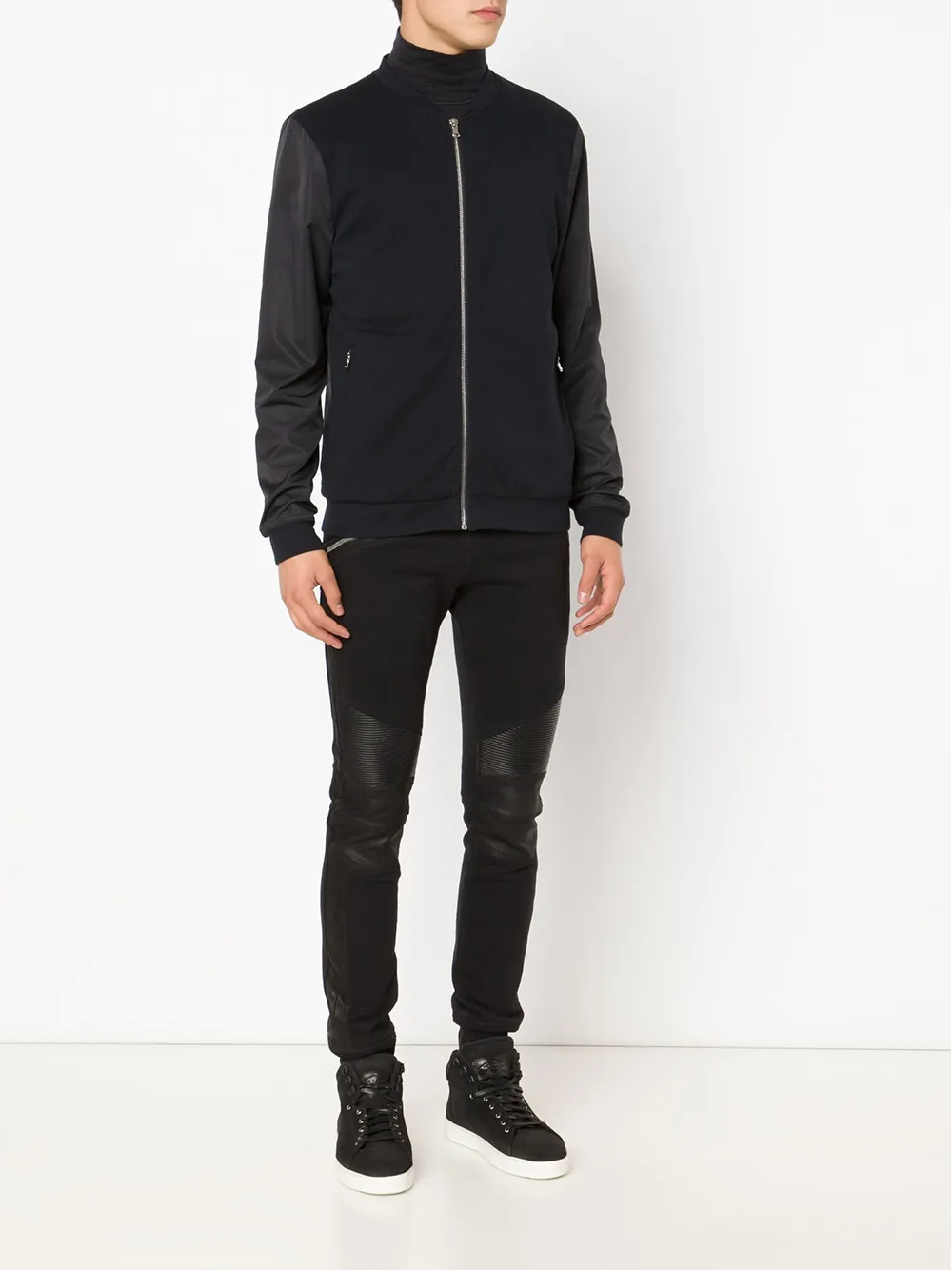 фото Balmain байкерские спортивные штаны кроя скинни