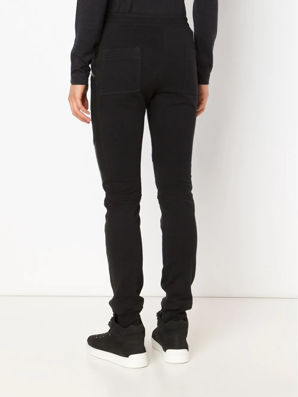 фото Balmain байкерские спортивные штаны кроя скинни