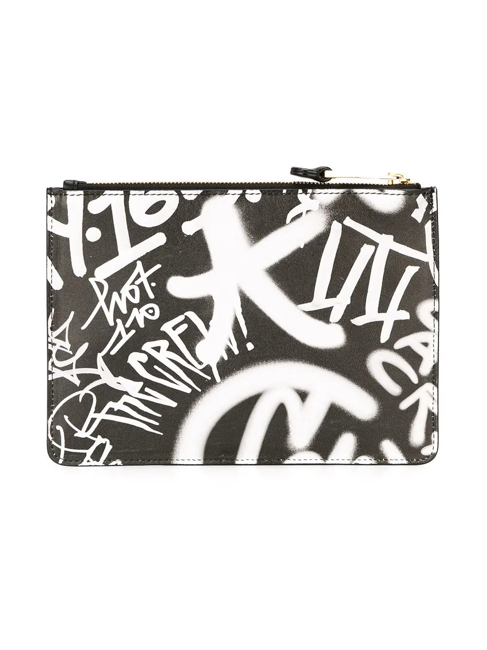 graffitiprint,graffiti-tagged graffiti print clutch