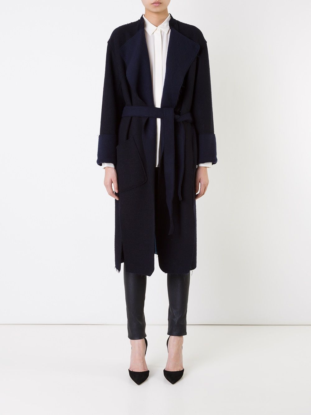 le ciel bleu'georgette coat