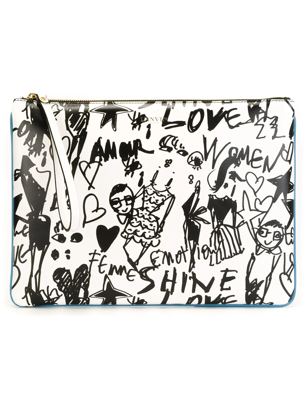 graffiti print clutch