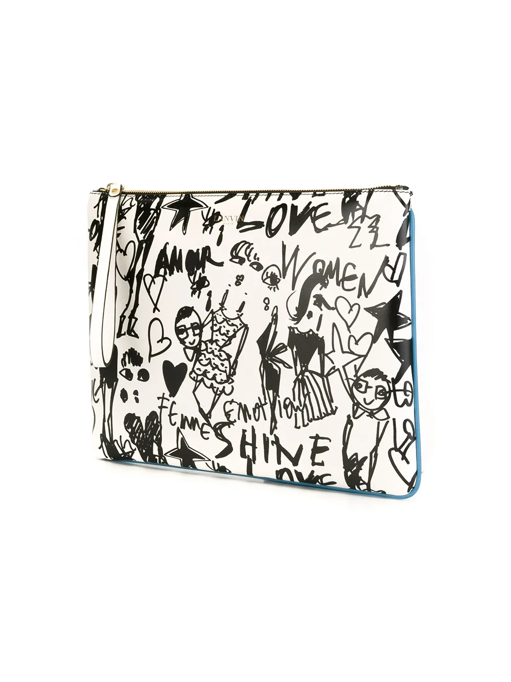 graffiti print clutch