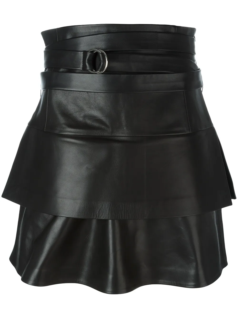 leatherskirt,leatherstrap belted leather skirt