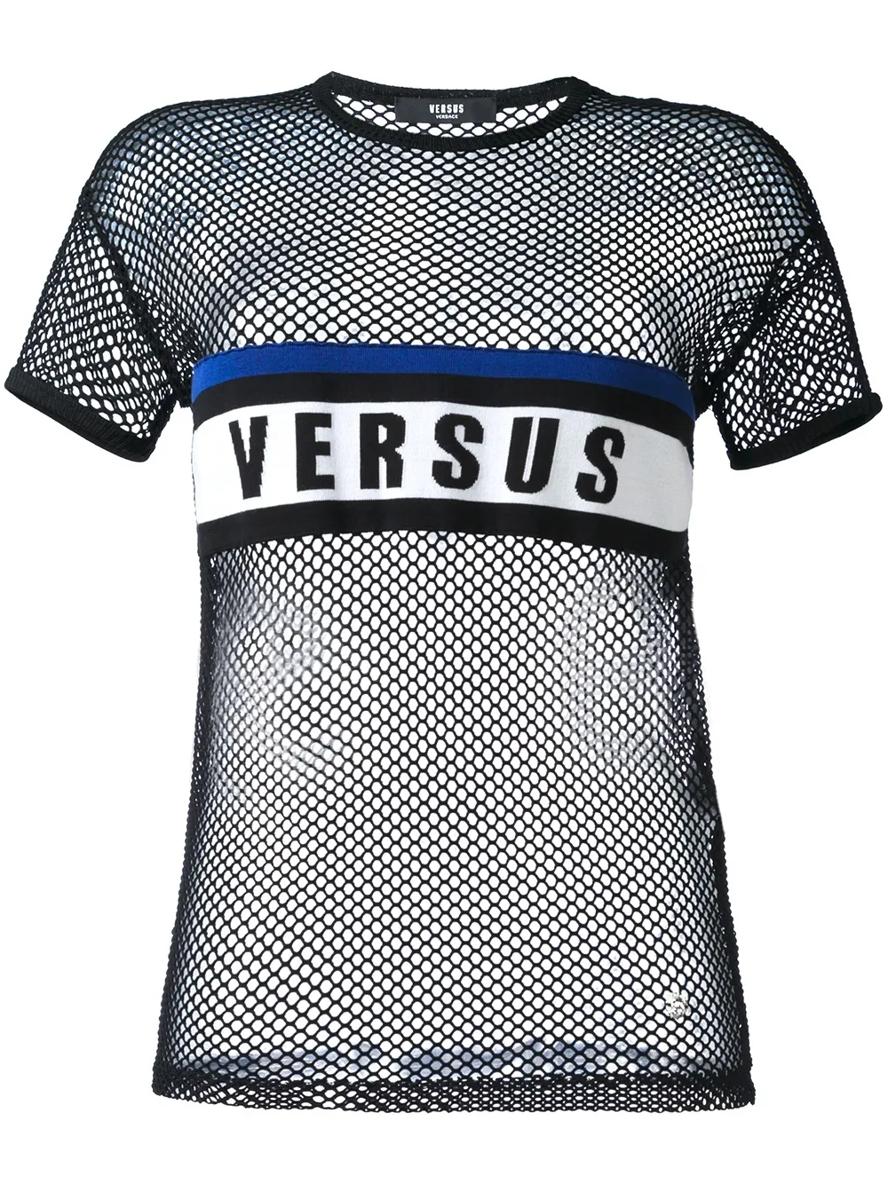 versus logo print mesh t-shirt