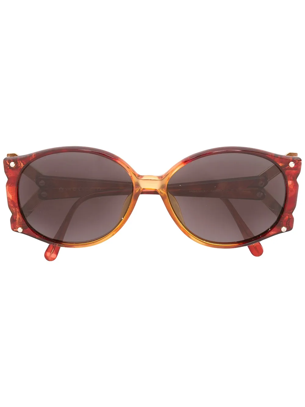 Christian Dior 1980s pre-owned oversized frame sunglasses - Brown