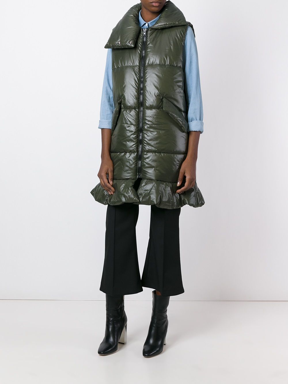 sleeveless padded coat