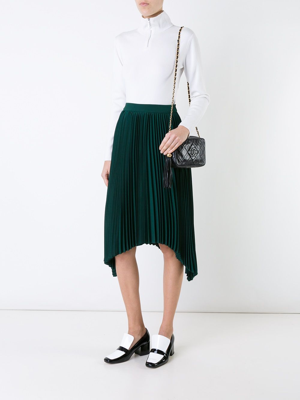 le ciel bleu pleated skirt