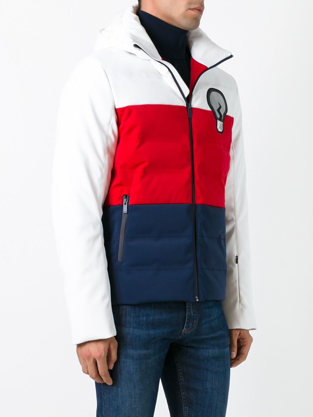 colour block padded jacket