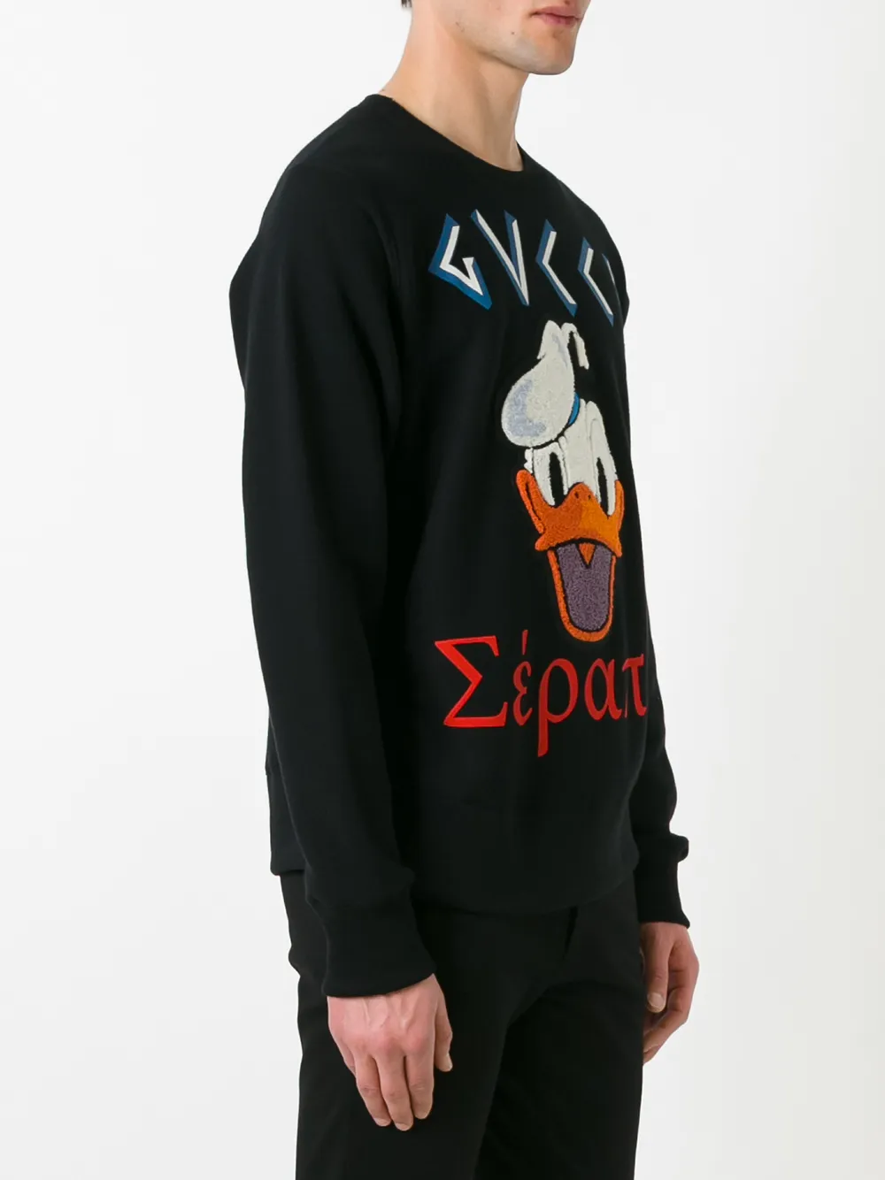 donald duck appliqué sweatshirt