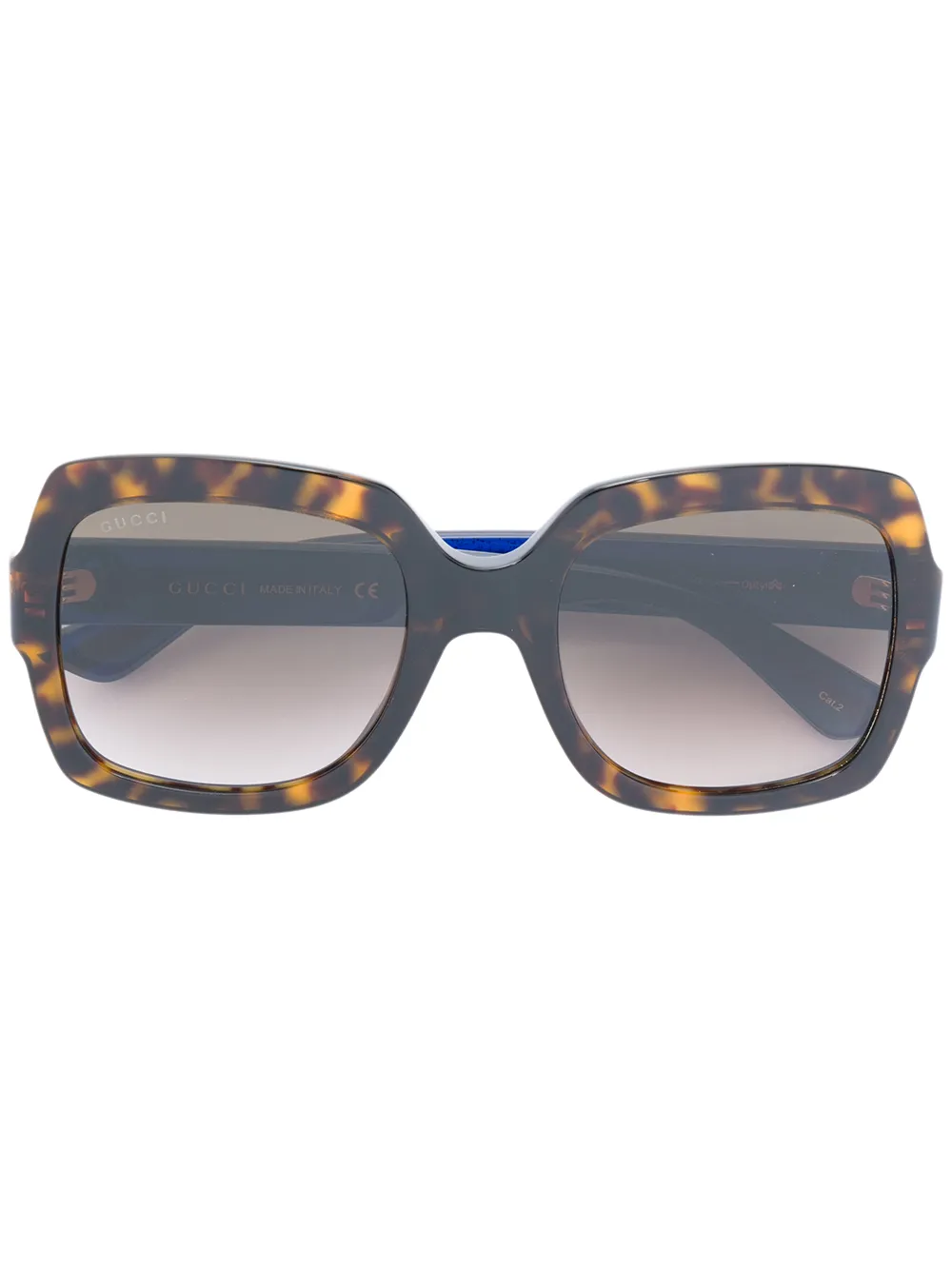 фото Gucci eyewear крупные солнцезащитные очки с черепаховым эффектом