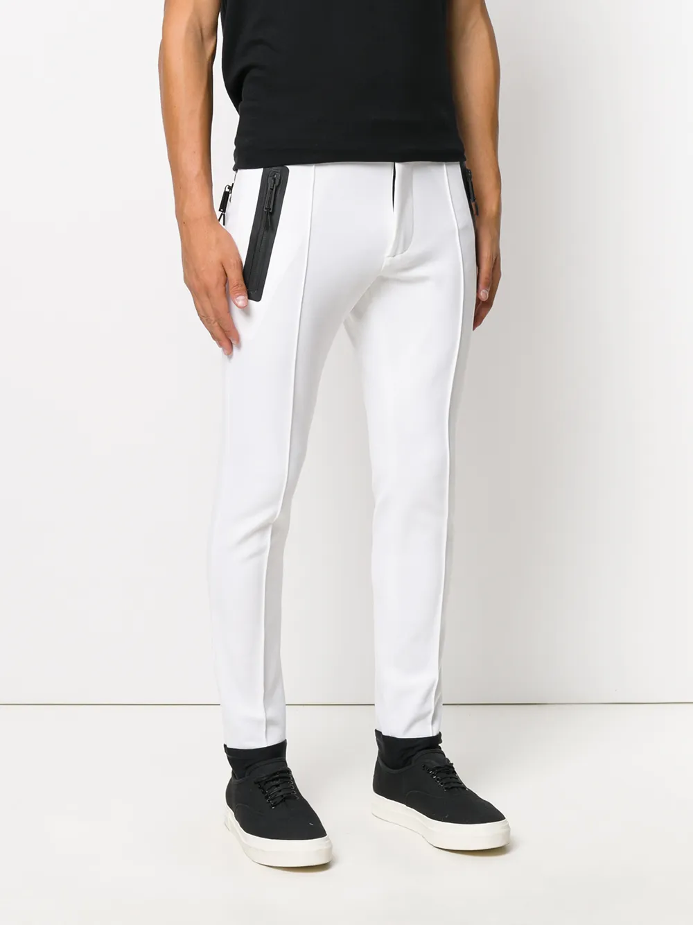 skinny fit stirrup trousers