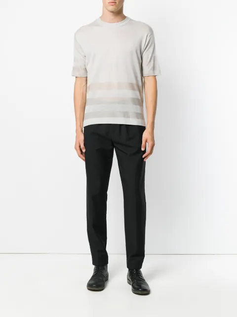 三宅一生issey miyake men 短袖条纹上衣(男款)