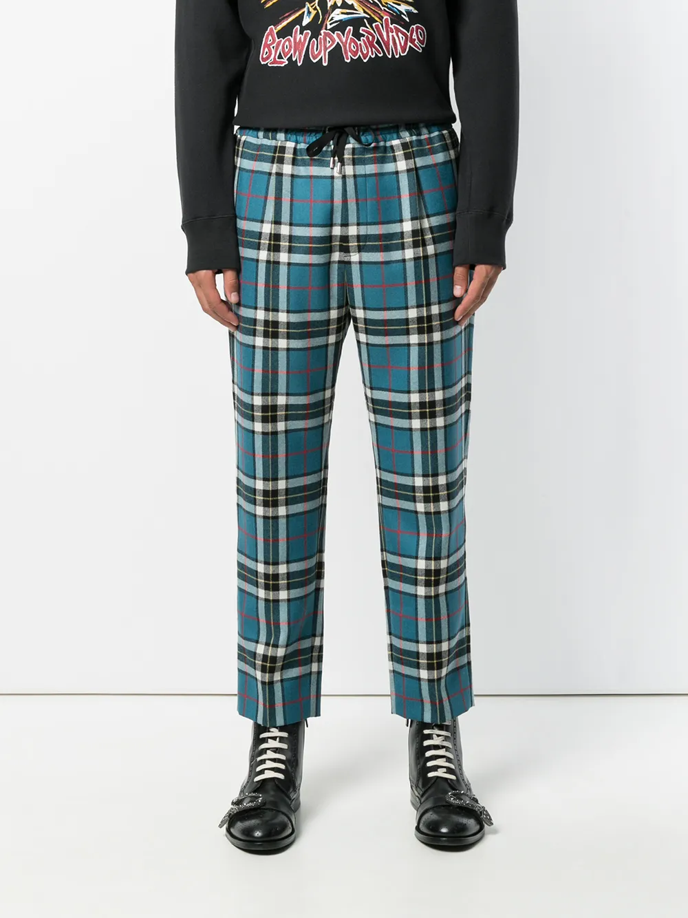 tartan track pants