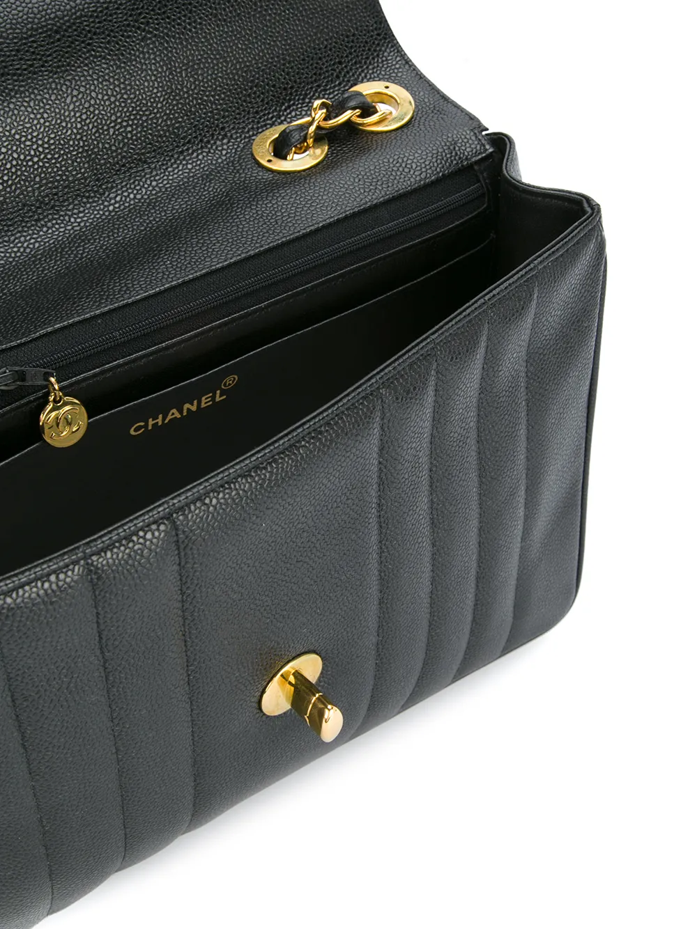 chanel vintage mademoiselle double chain shoulder bag