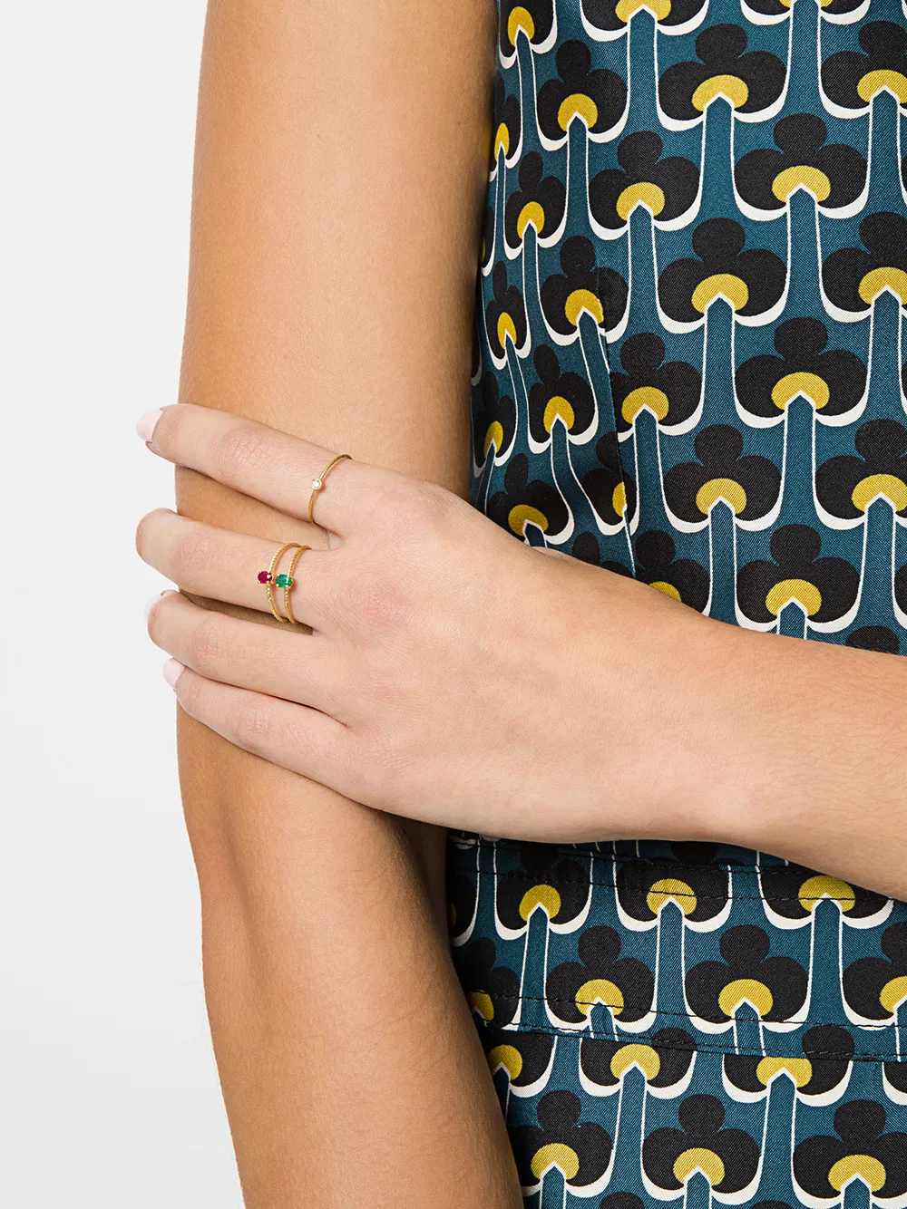 фото Wouters & hendrix gold набор колец с драгоценными камнями