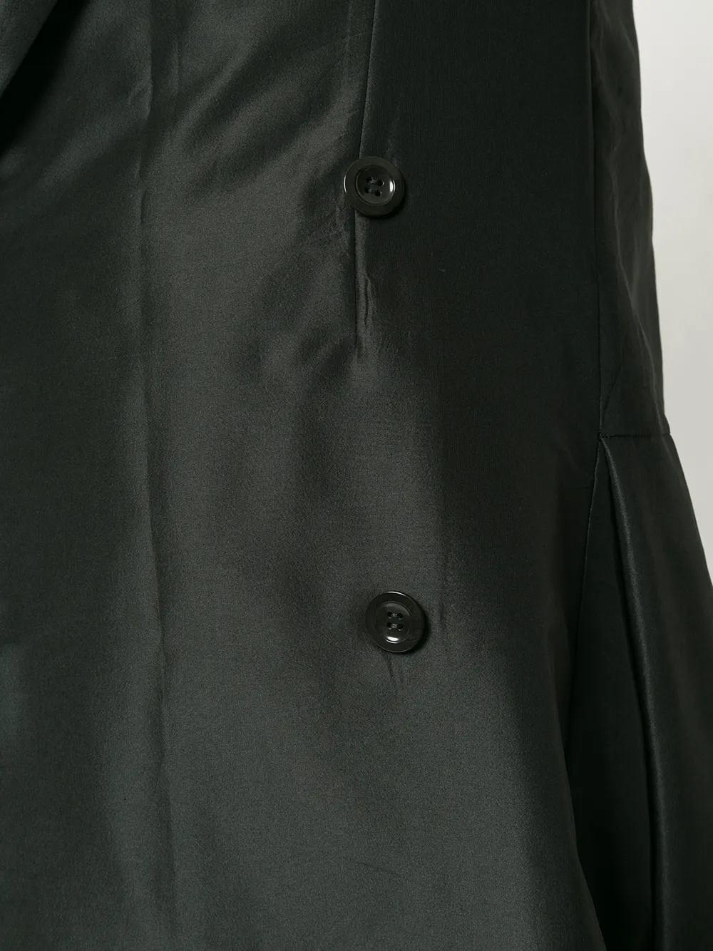 фото Yohji yamamoto pre-owned двубортное пальто с закругленным подолом