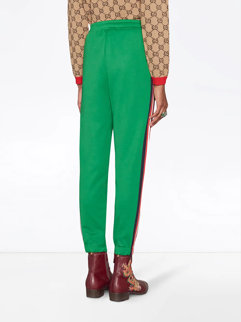 gucci technical jersey jogging trousers