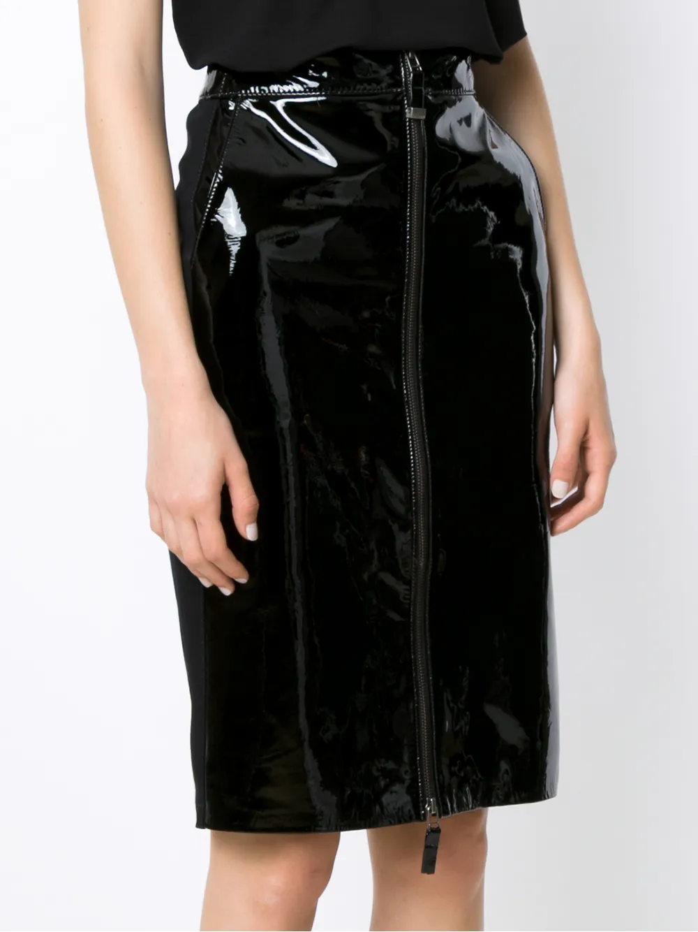 leatherskirt,leatherstrap patent leather skirt