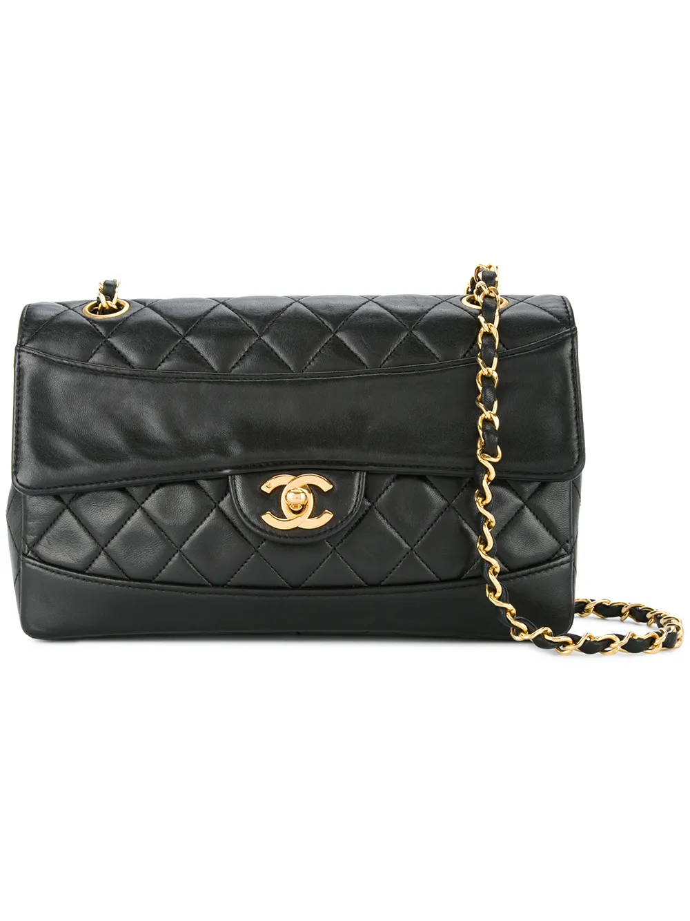 Chanel Pre Owned Quilted Chain Shoulder Bag Farfetch