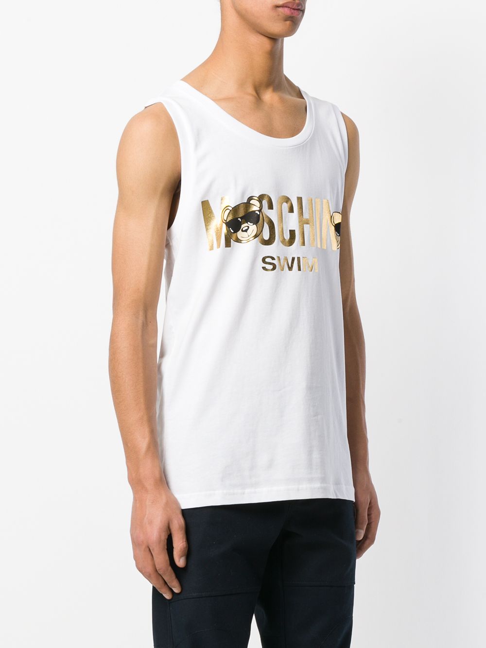 moschino moschino swim metallic tank top