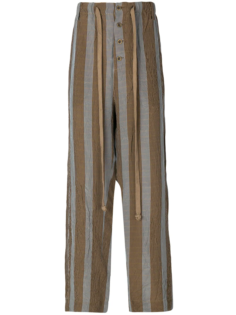 striped wide leg trousers