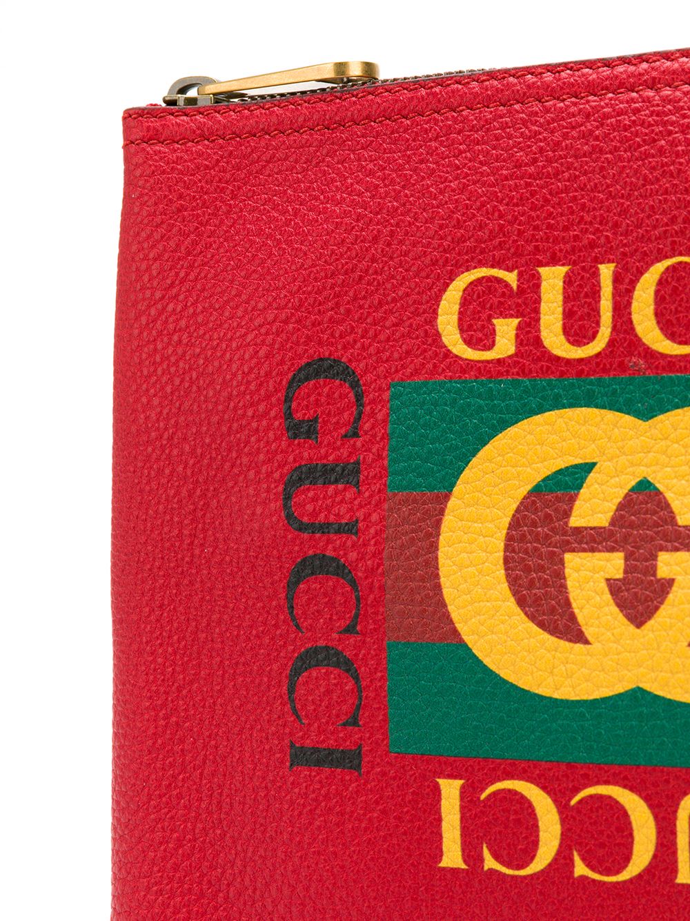 gucci logo print clutch