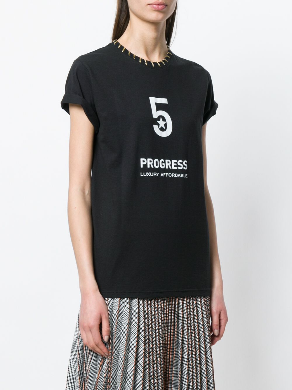 5 progress slogan t-shirt