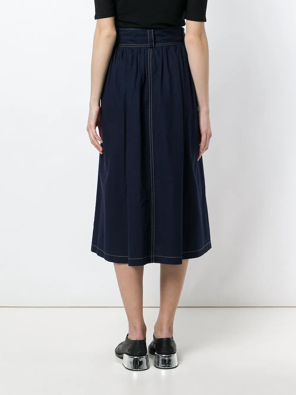 фото Yohji yamamoto pre-owned расклешенная юбка средней длины