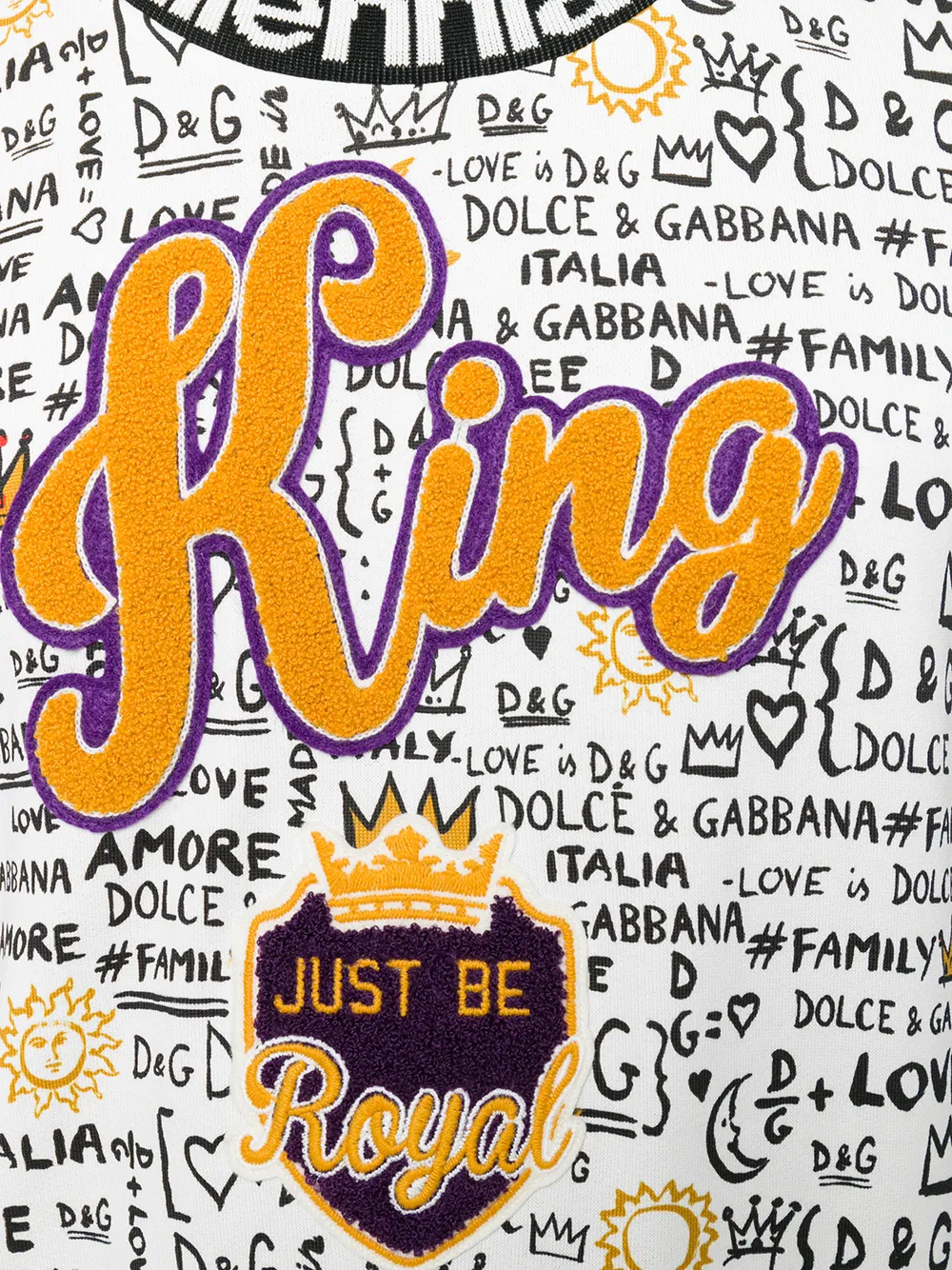 king graffiti print sweatshirt
