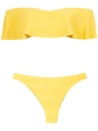 Amir Slama Off The Shoulder Bikini Set Farfetch