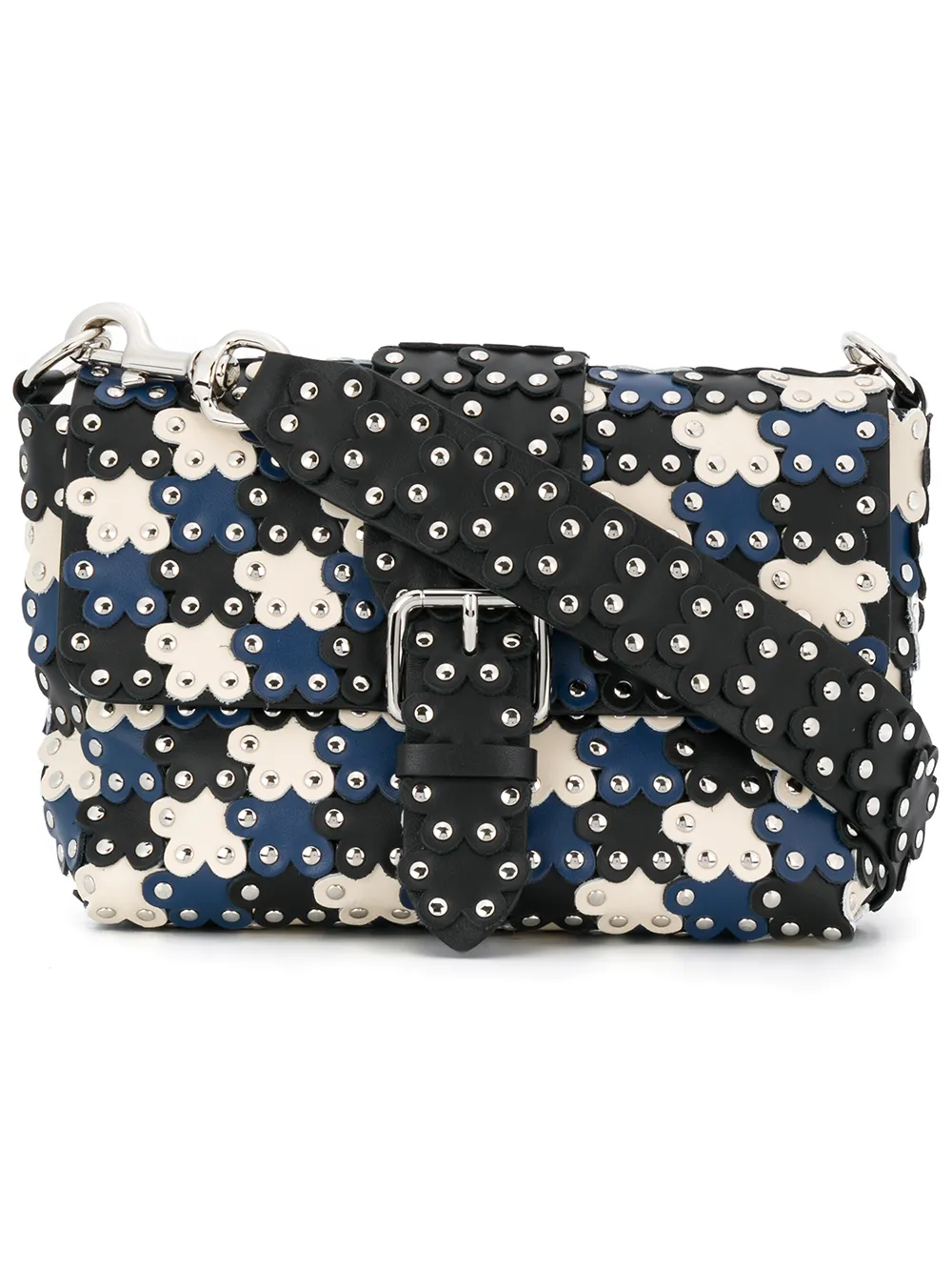 Red Valentino floral studded shoulder bag - Multicolour