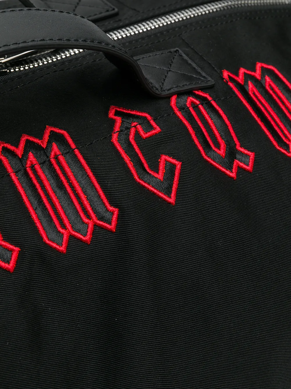 mcq alexander mcqueen logo-embroidered gym bag
