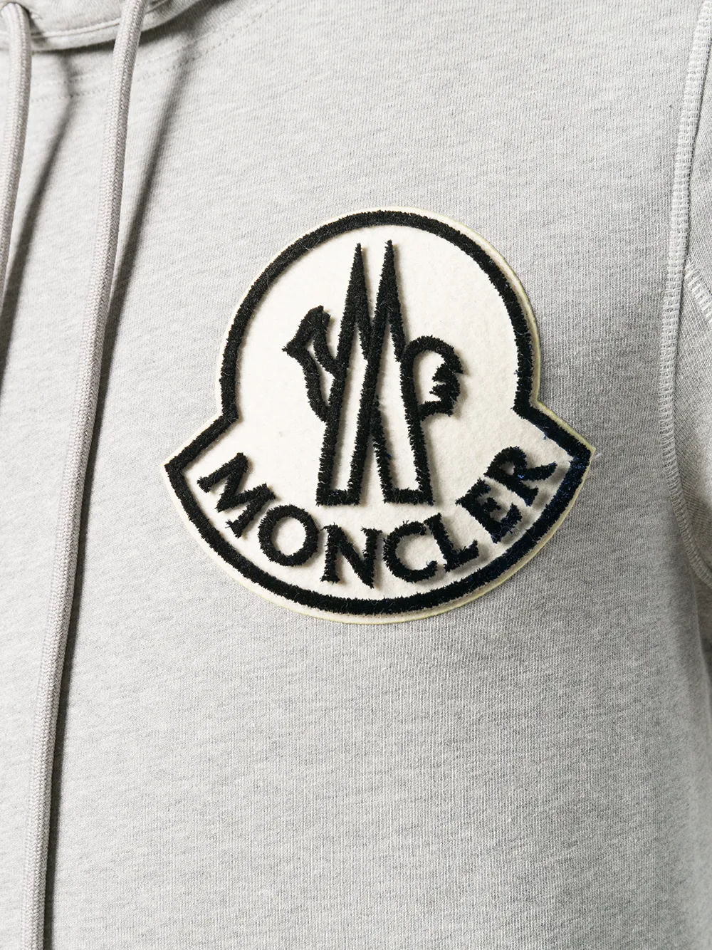 moncler logo patch hoodie