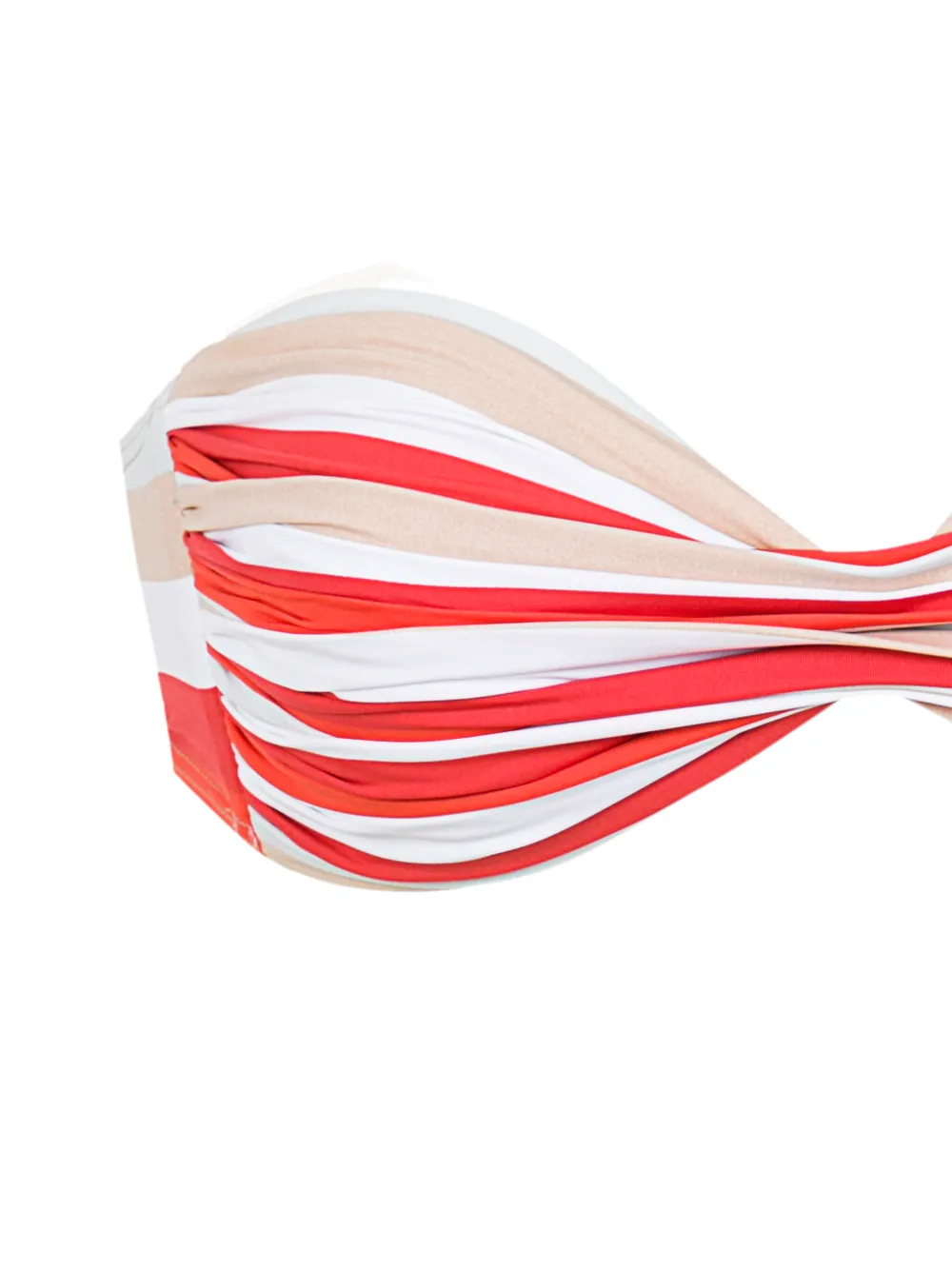 Amir Slama Striped Bikini Red Farfetch