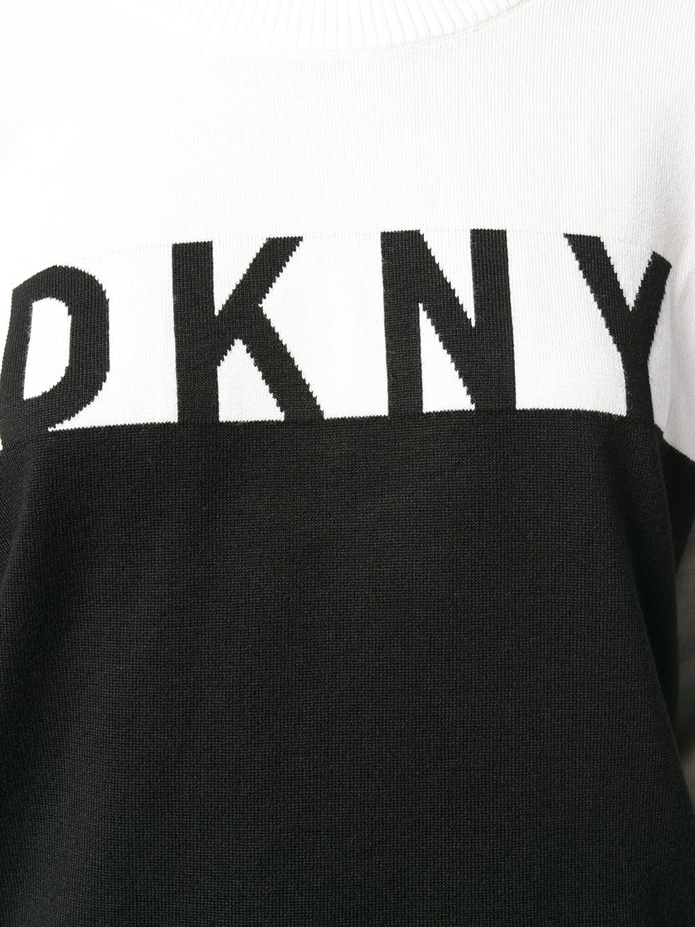 dkny logo contrast sweater