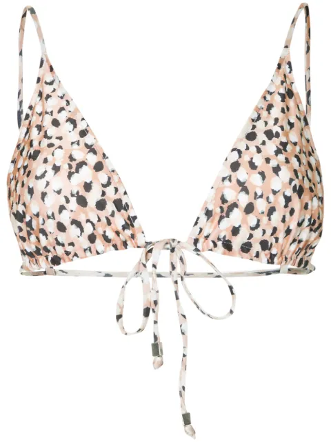 Suboo Leopard Print Bikini Top Yellow Modesens