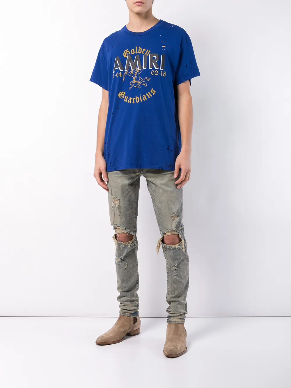 amiri dirty slim-fit jeans