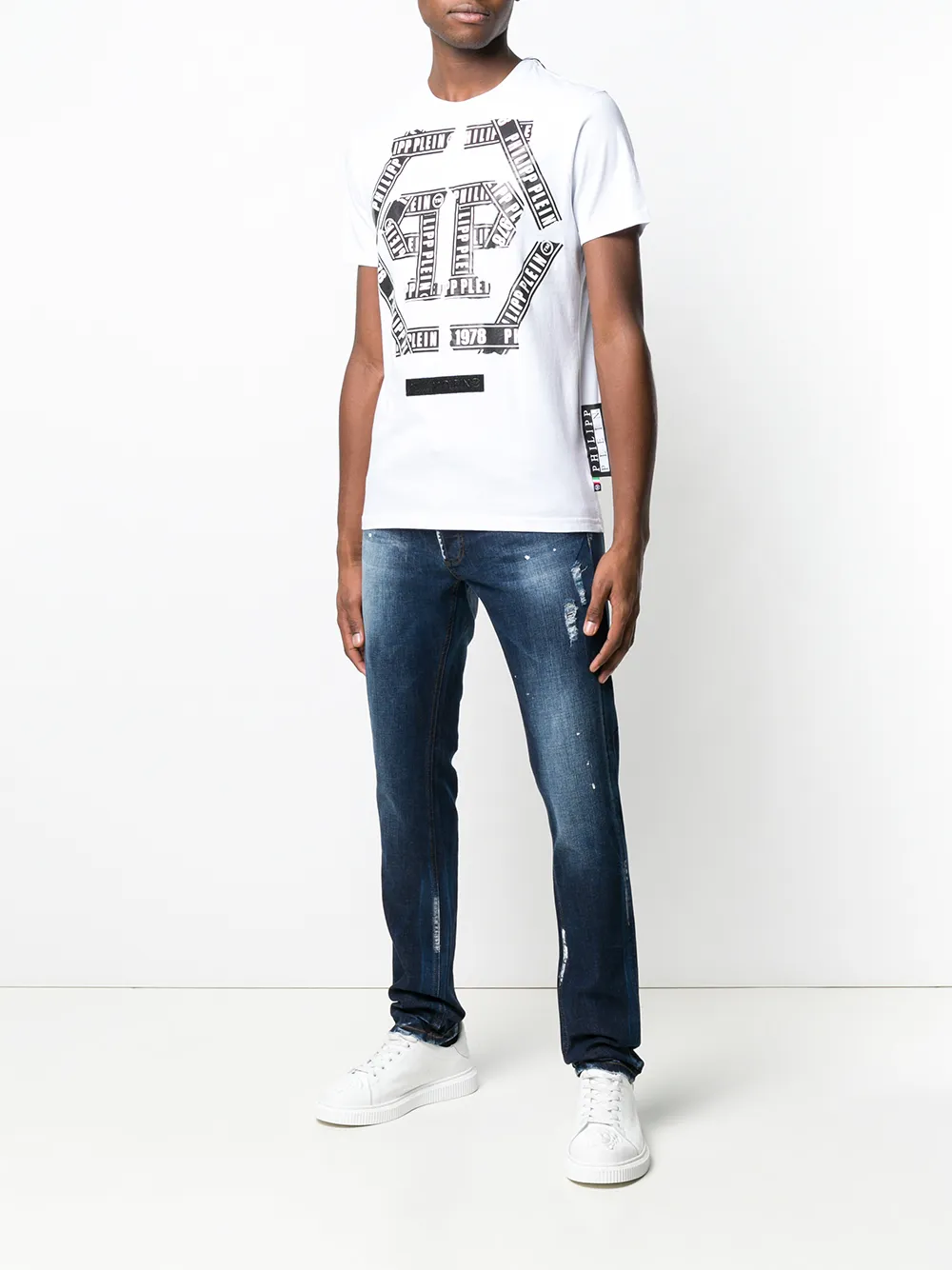 фото Philipp plein футболка с нашивкой-логотипом