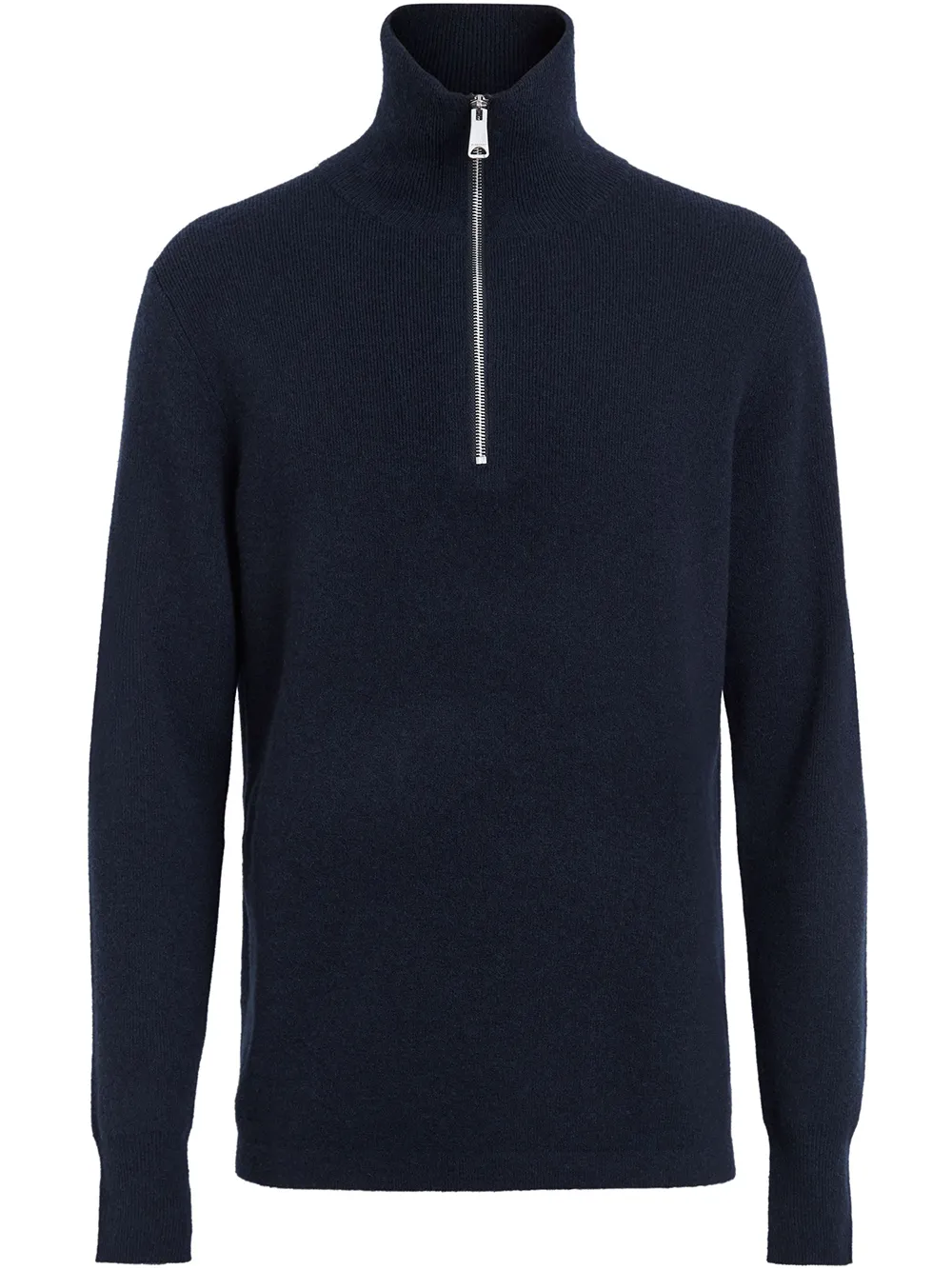 rib knit cashmere half-zip sweater