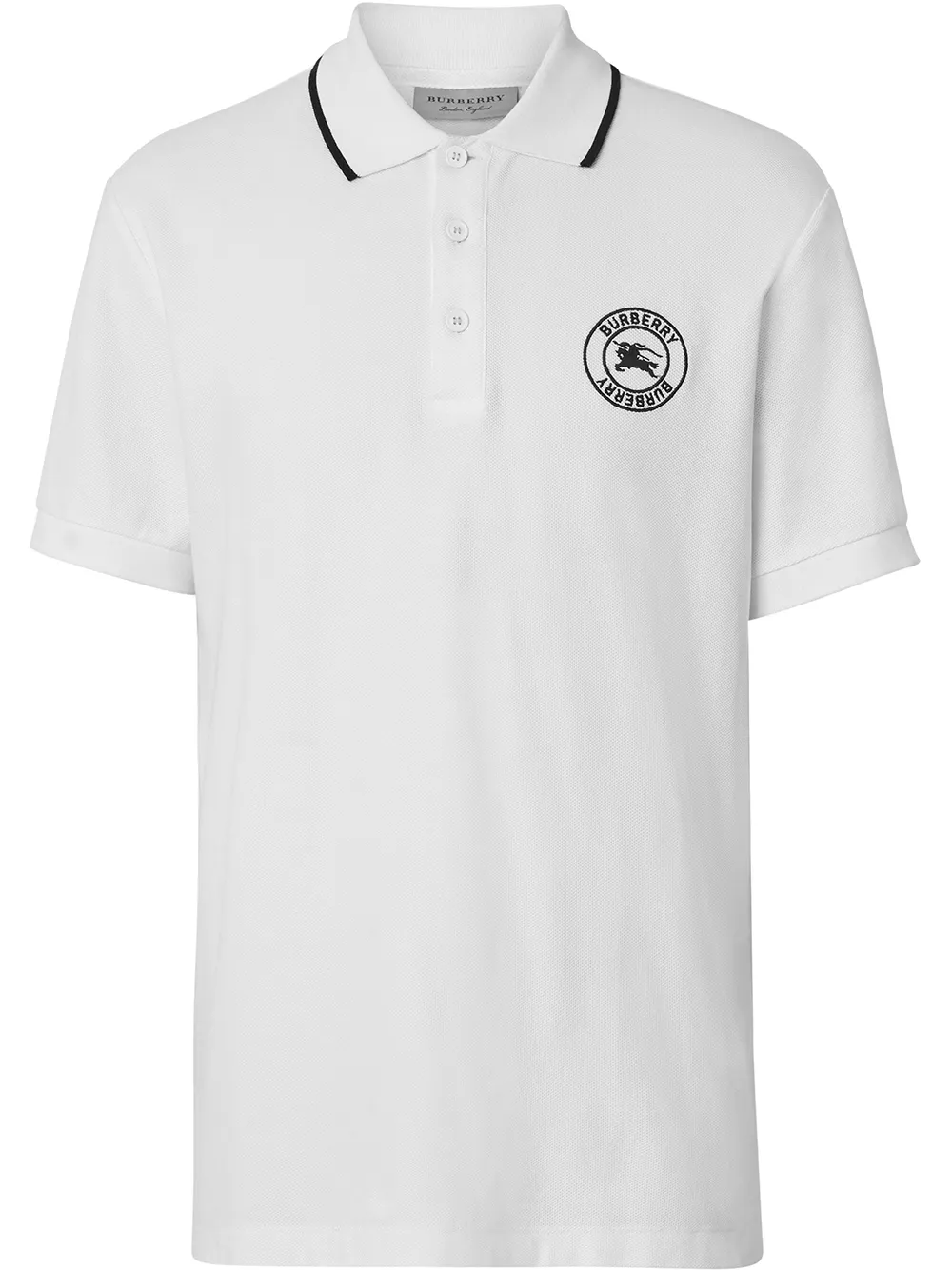 embroidered logo cotton piqué polo shirt