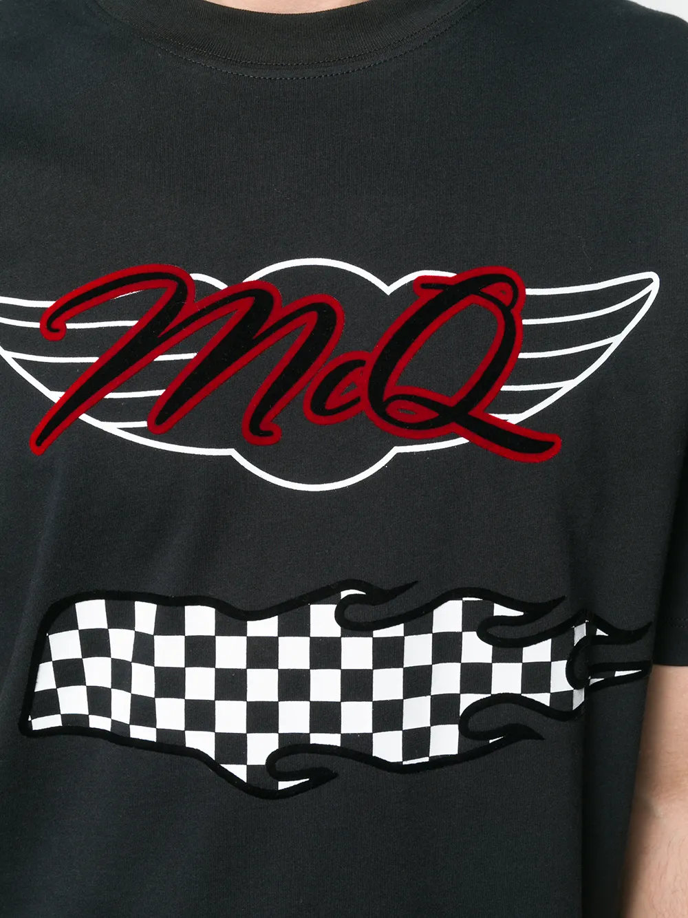 mcq alexander mcqueen logo patch t-shirt