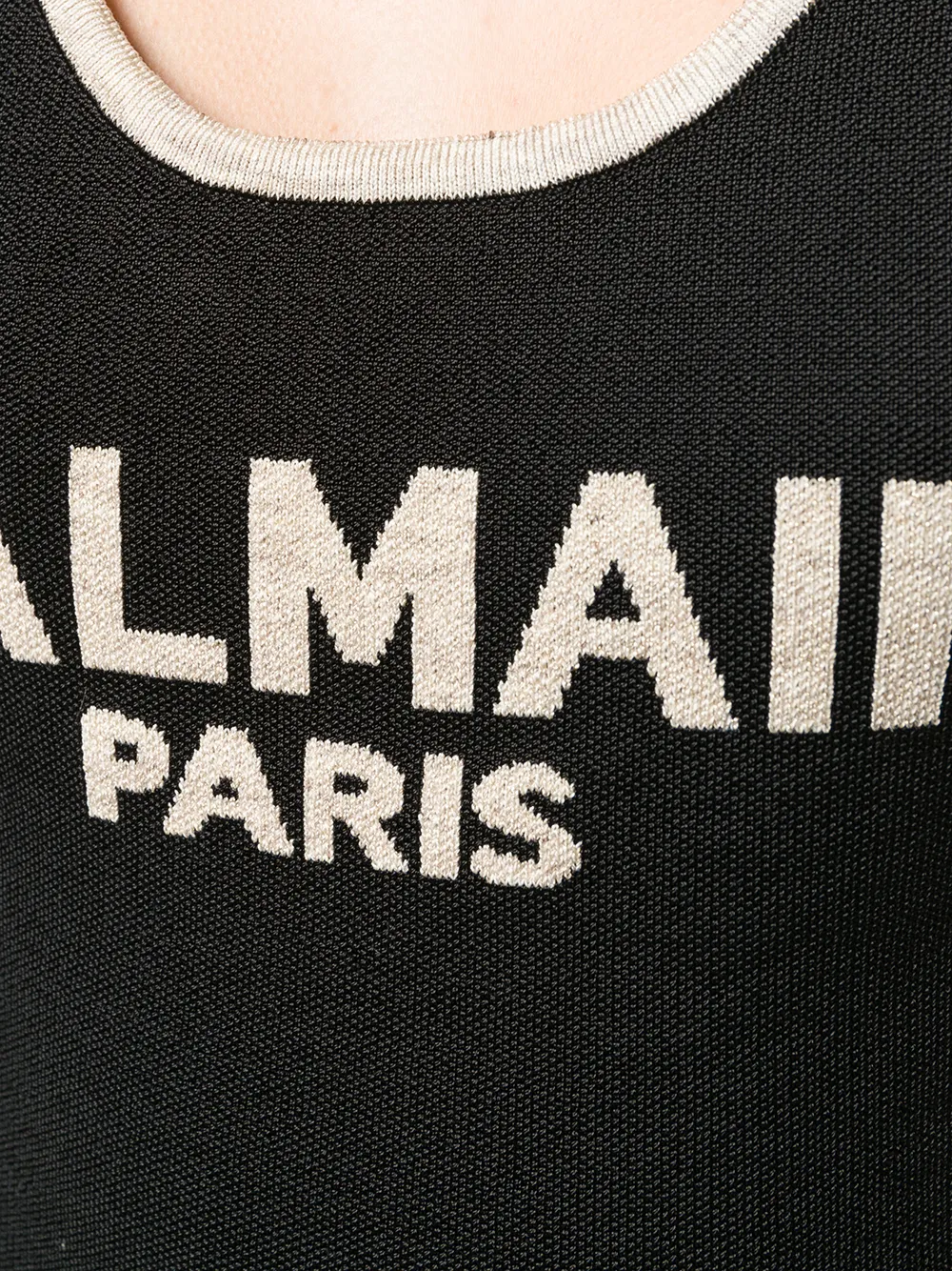 balmain logo knitted bodysuit
