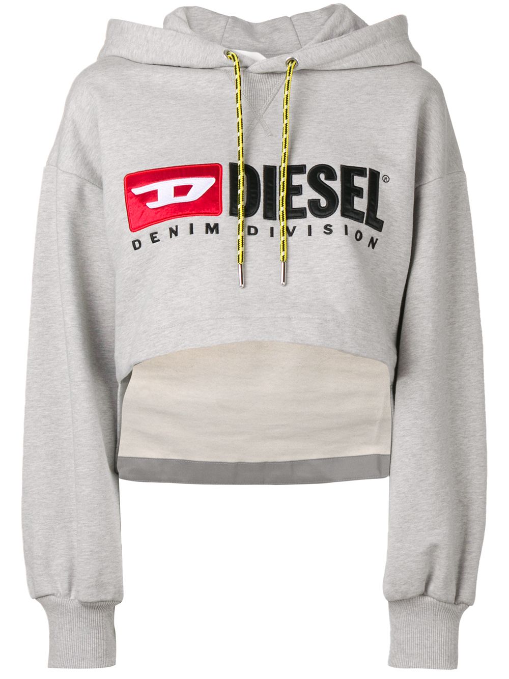 diesel logo cropped hoodie