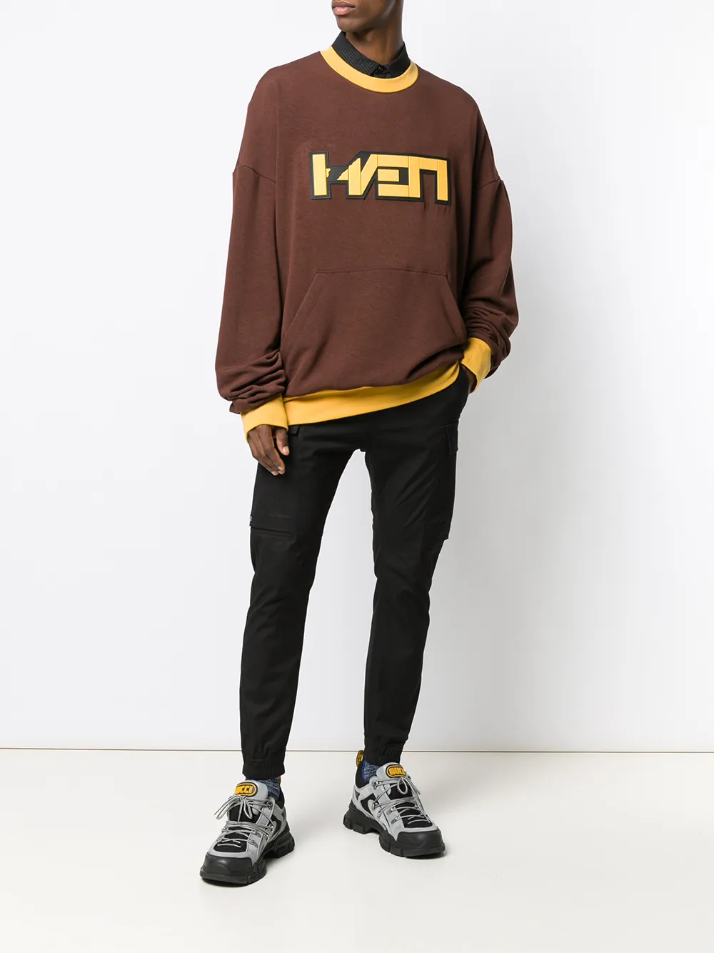 фото Hærværk свитер в стиле колор-блок с логотипом