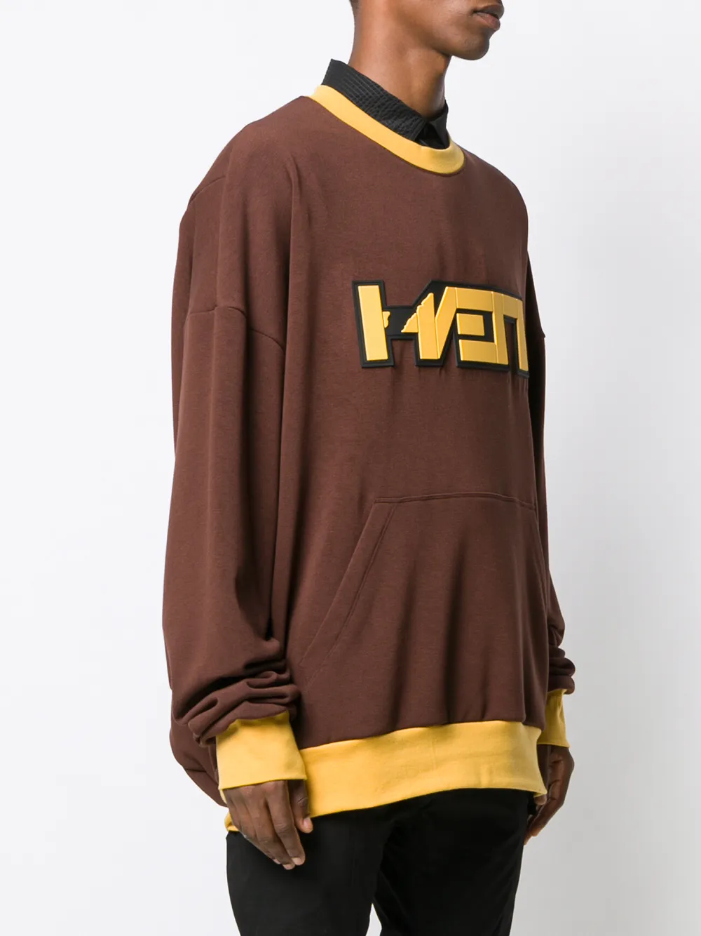 фото Hærværk свитер в стиле колор-блок с логотипом