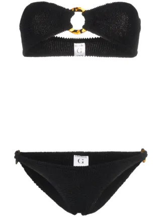 Hunza G Gloria Bandeau Bikini With Rings Farfetch