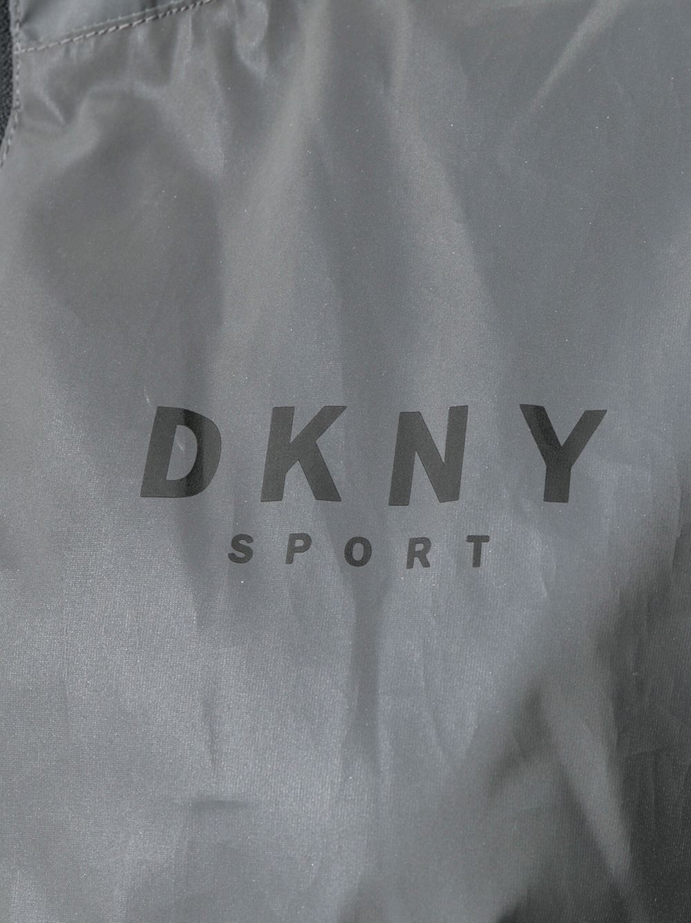 dkny hooded logo windbreaker