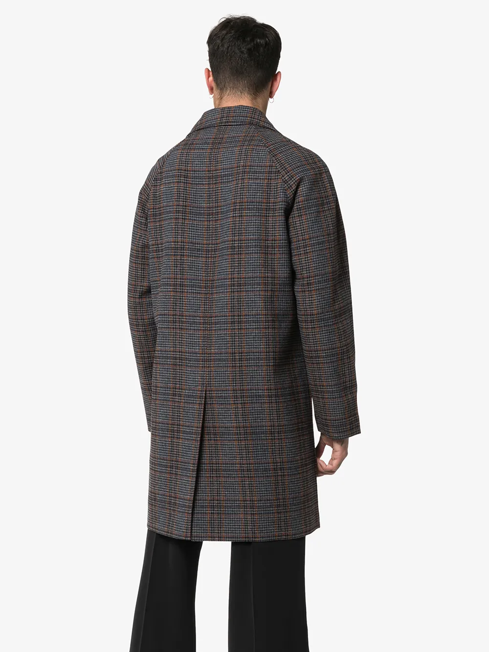 фото Prada пальто glen в клетку